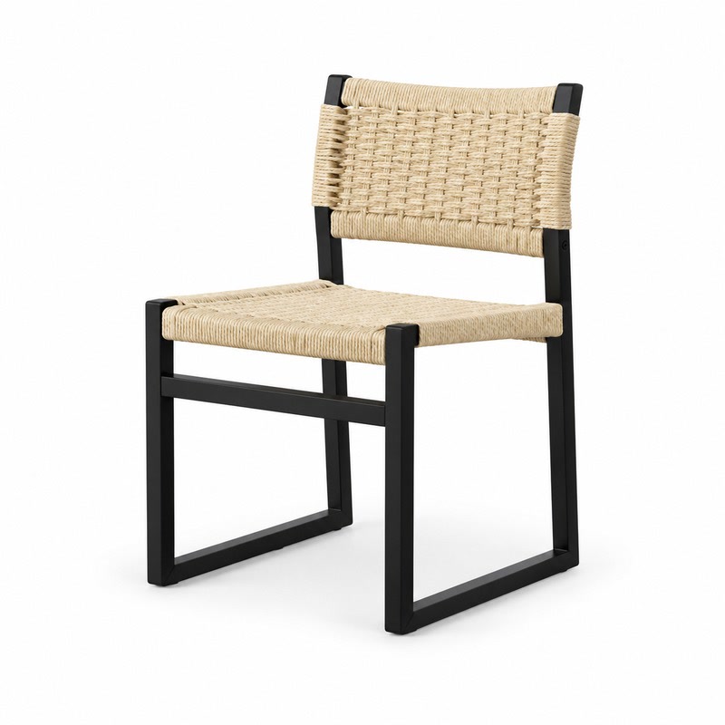 FZ Paper Cord Ash Wood Dining Chair, front product view