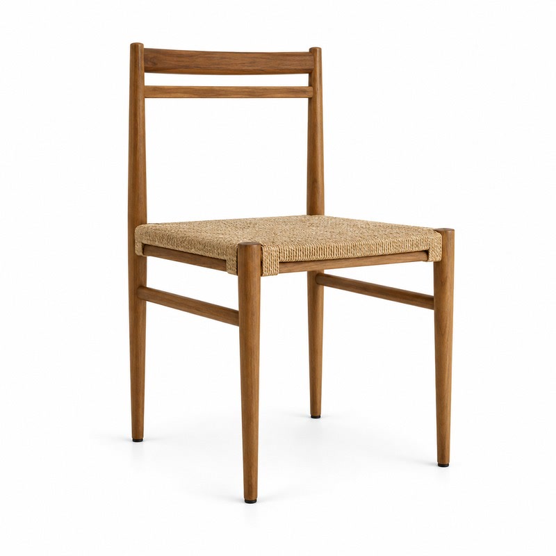 FZ Paper Cord Ash Wood Dining Chair, front product view