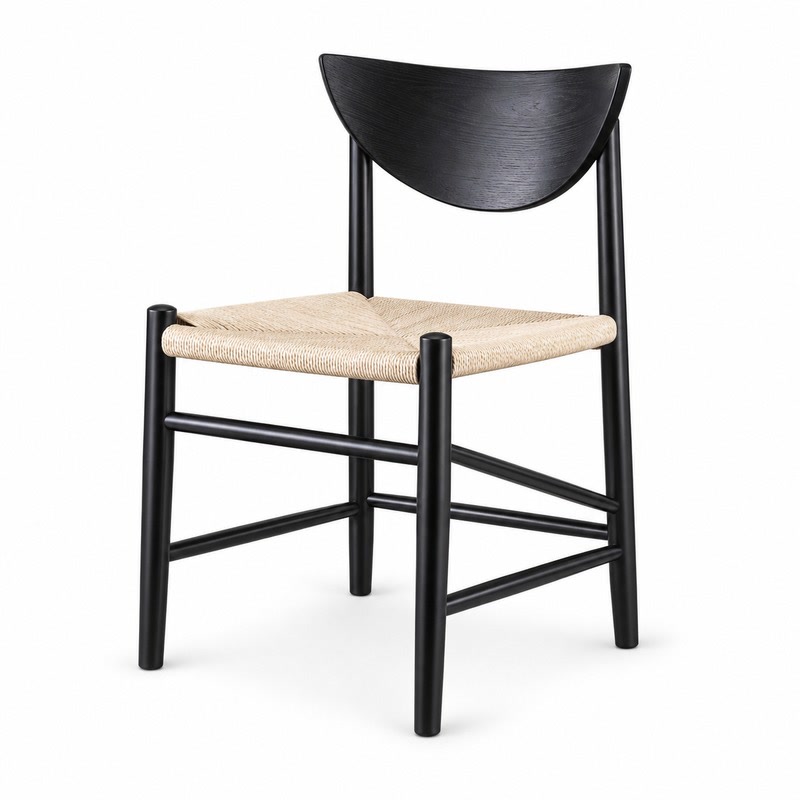 FZ Paper Cord Ash Wood Dining Chair, front product view