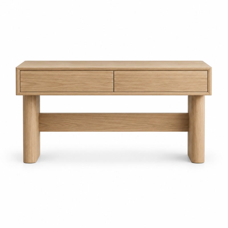 FZ Paper Cord Ash Wood Sideboard, front product view