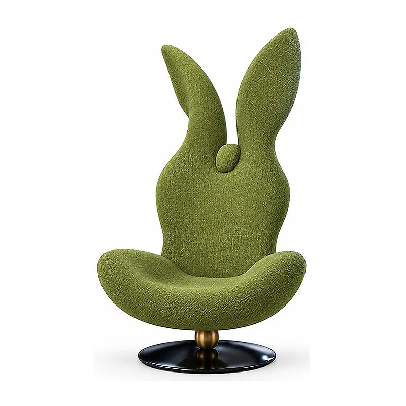 Rabbit Ear Swivel Lounge Chair, front product view