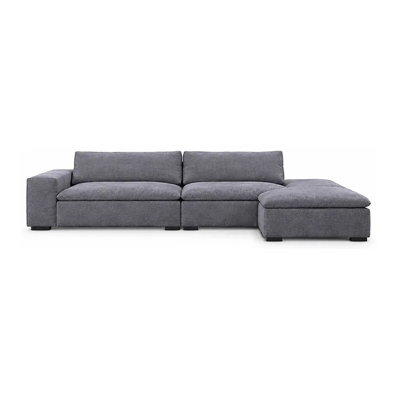 Slate Gray Right Chaise Sectional 199, front product view