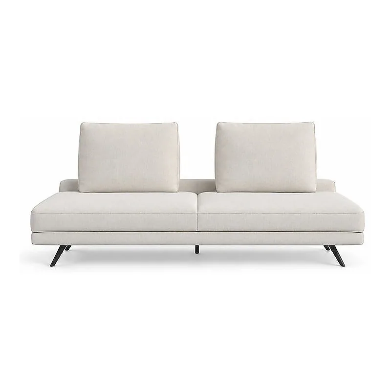 SS39024-3 Minimalist Ivory Two Seat Sofa, front product view