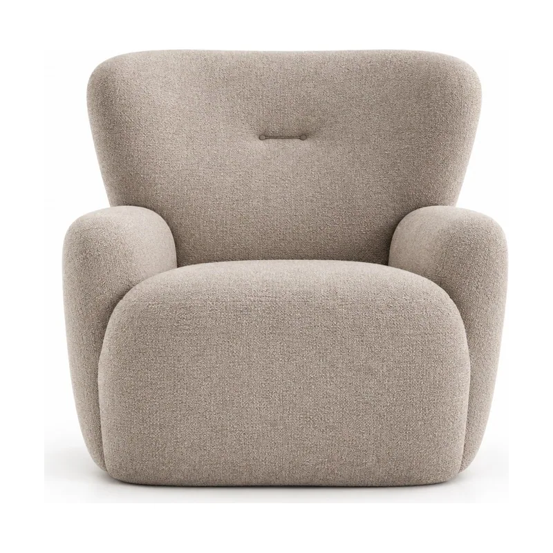Taupe Upholstered Club Chair, front product view