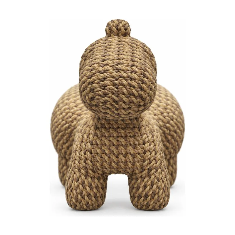 Woven Animal-Shaped Rope Pouf, front product view
