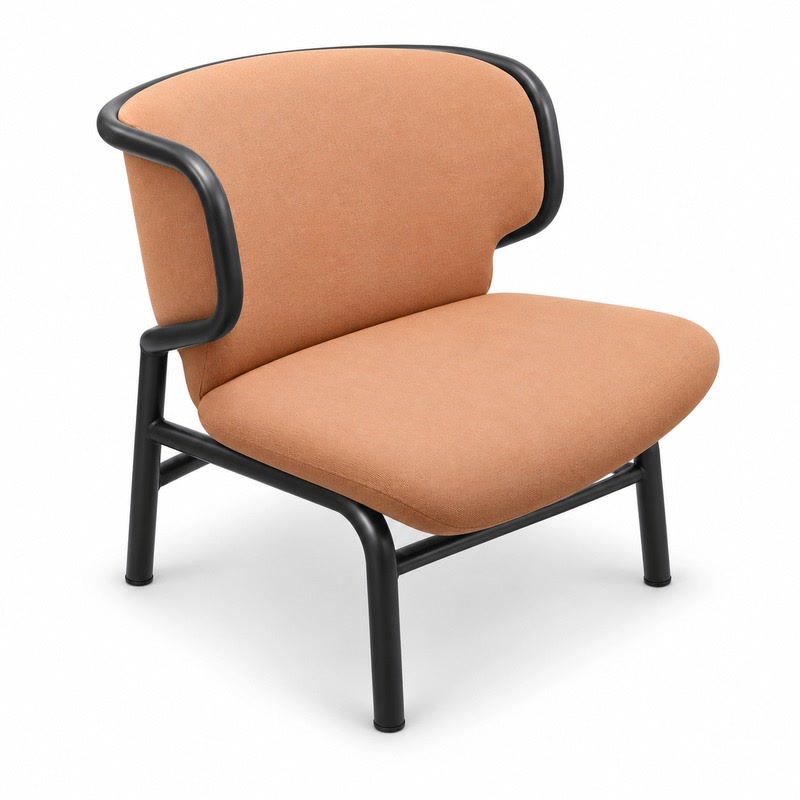 FZ Woven Cane Ash Wood Lounge Chair, front product view