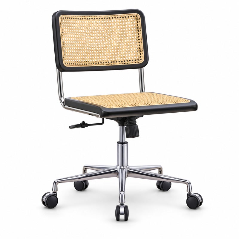 FZ Woven Cane Natural Cane Ash Wood Office Chair, front product view