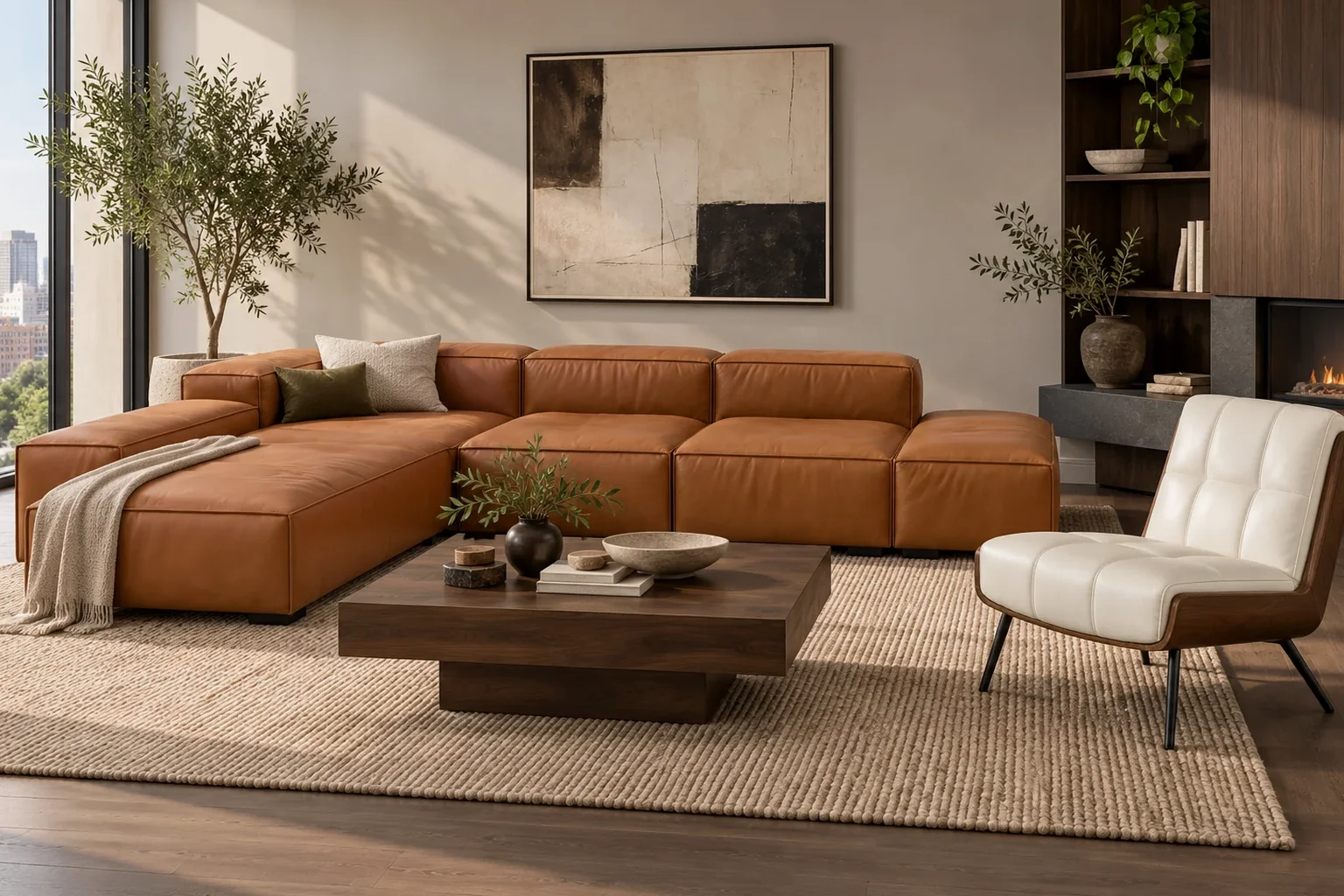 Living room furniture setting