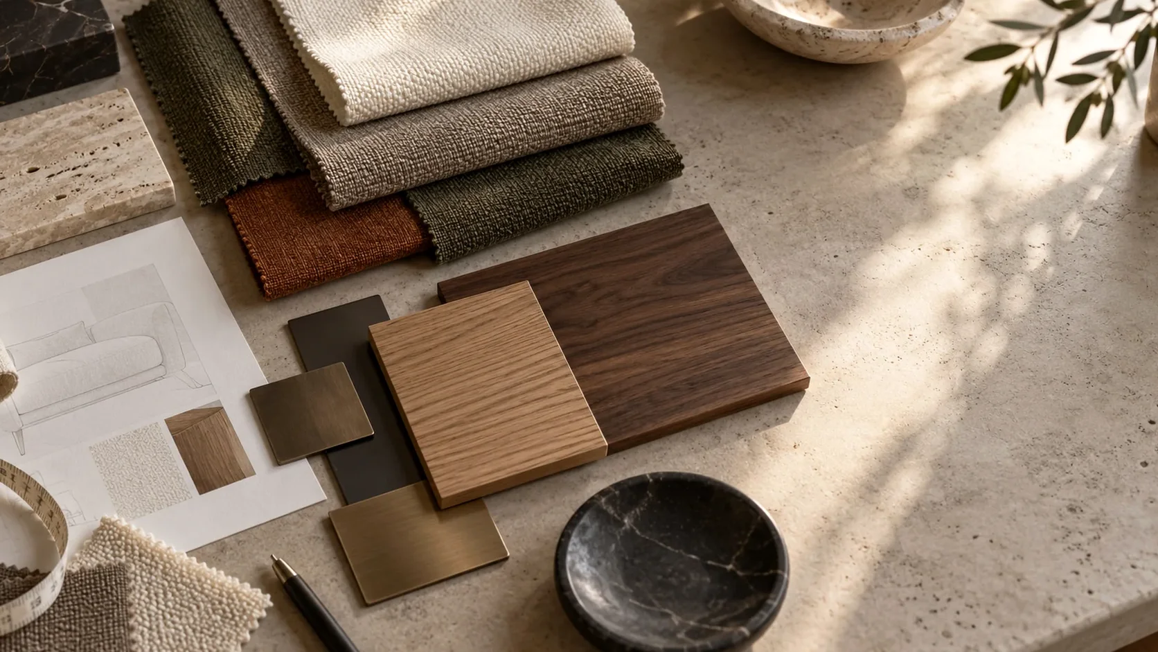 Material and furniture detail supporting this guide