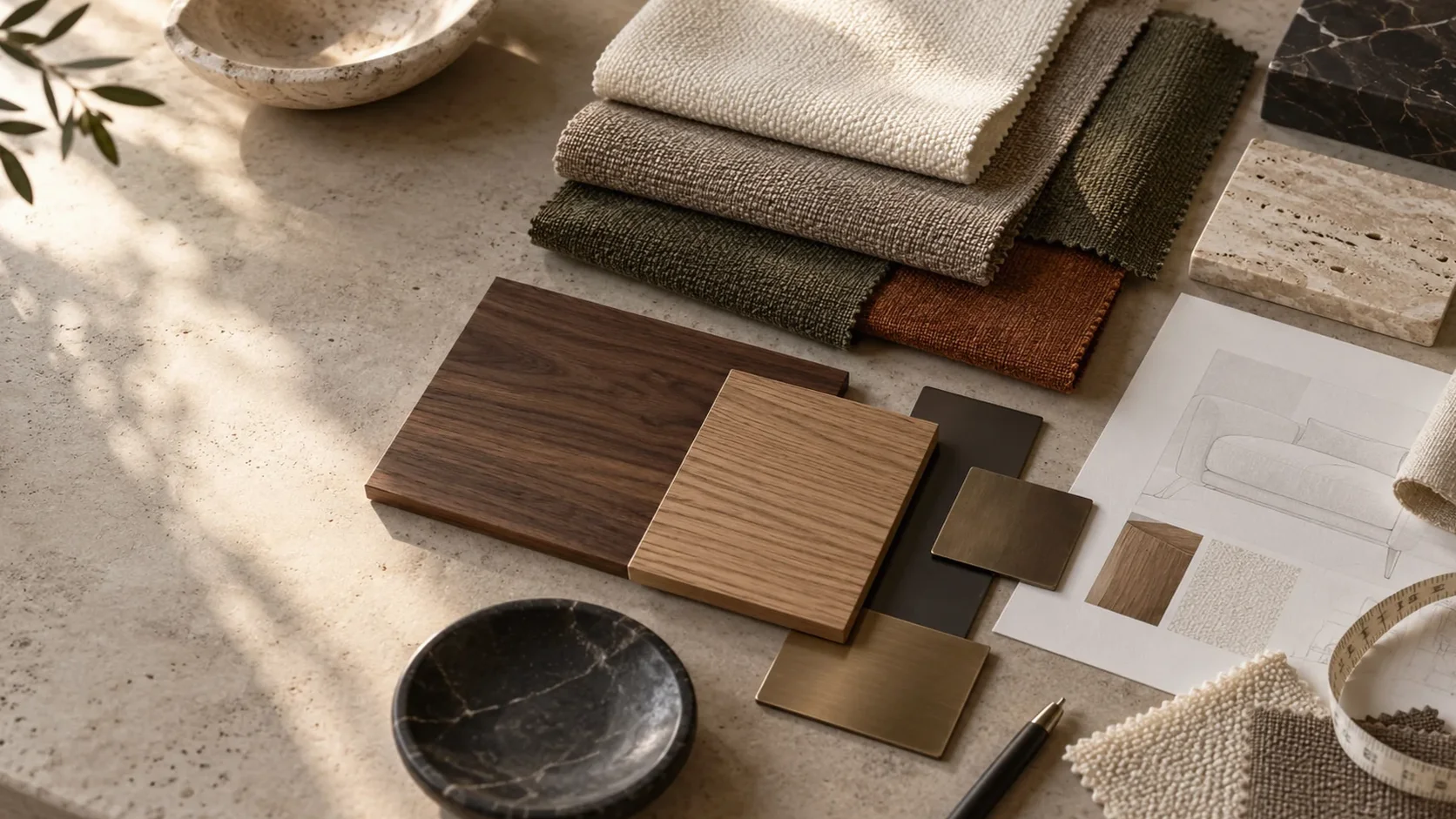 Material and furniture detail supporting this guide