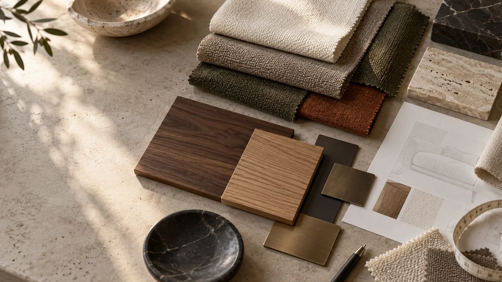 Material and furniture detail supporting this guide
