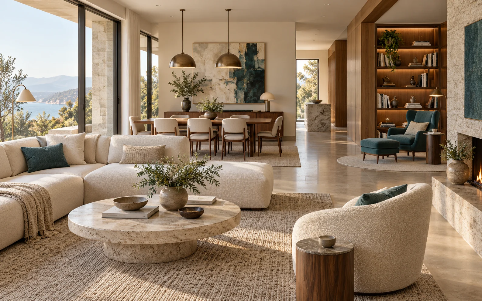 Living room furniture setting