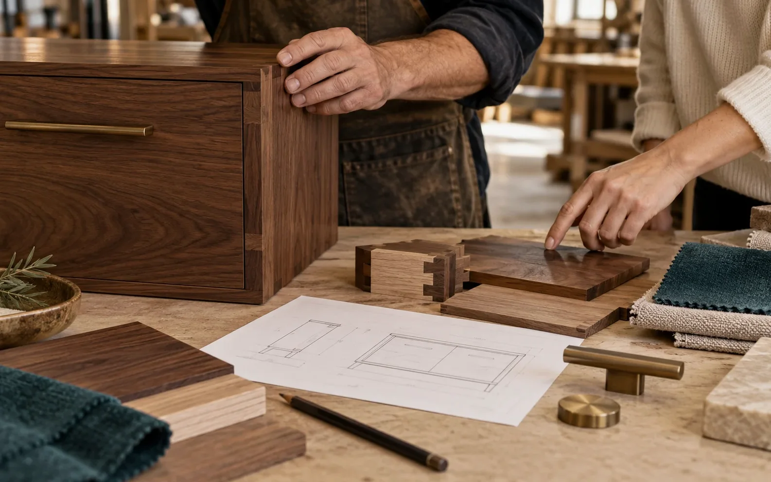 Furniture specification, joinery and hardware reviewed against an approved order